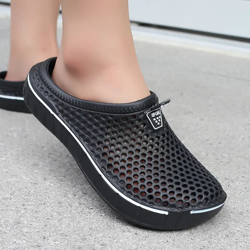 Unisex Quick-Dry Mesh Slip-On Mules,Breathable Work Shoes for Garden, Shower, Travel & Outdoor👟💨