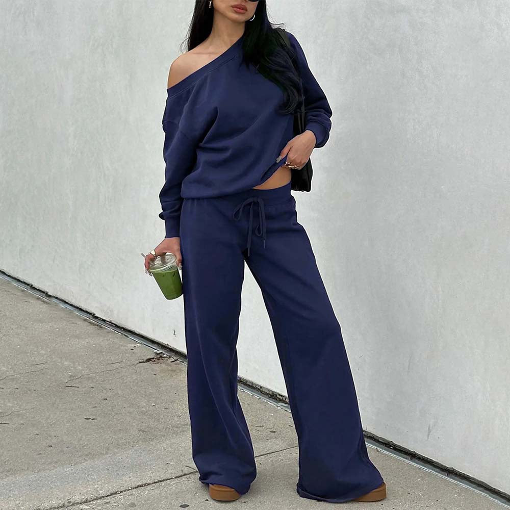 Women's Long Sleeve Jumper & Pants, 2 Piece Outfit Set, Fall Basic Sweatsuit Outfits, Clothes 🧥👖