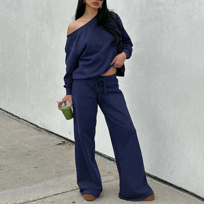 Women's Long Sleeve Jumper & Pants, 2 Piece Outfit Set, Fall Basic Sweatsuit Outfits, Clothes 🧥👖