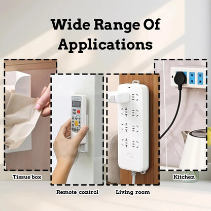 Adhesive Punch-Free Socket Holder, Self Adhesive Desktop Socket Fixer🔌🔒