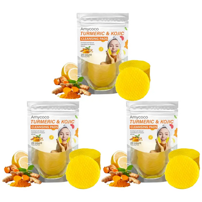 Turmeric & Kojic Acid Cleansing Pads - 20pcs NormalSkin Gentle Facial Cleanser Pads 🧖‍♀️