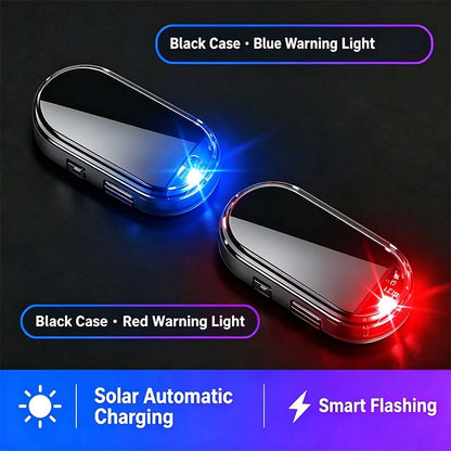 2PCS Solar Powered Fake Car Alarm Light, Auto Light Sensor LED Simulated Security Warning Light🚨