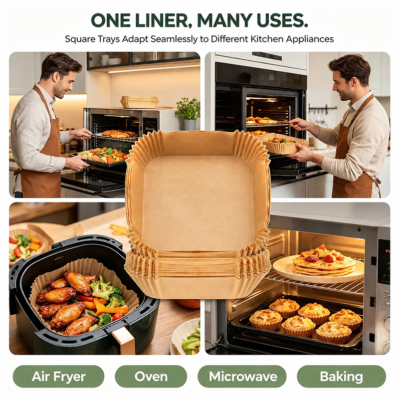 100Pcs Parchment Paper,Air Fryer Paper Liners, Air Fryer Liners Disposable🍳