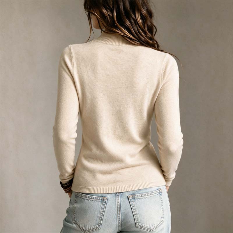 Early Autumn Fake Neck Cross Wrap Sweater for Women 👠