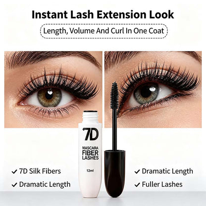 7D Silk Fiber Black Lengthening Mascara  - Adult Beauty Makeup👁️✨