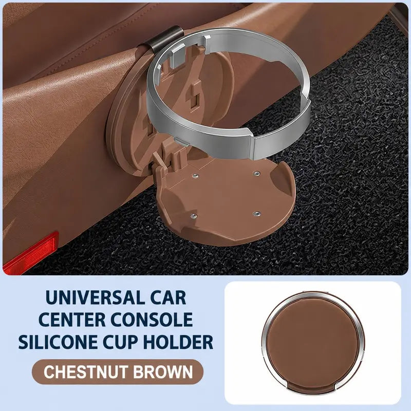Universal Foldable Car Cup Holder with Hook, Space-Saving Vehicle Drink Holder for Bottles☕