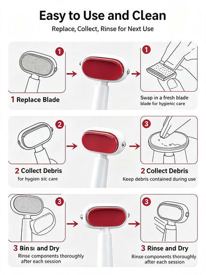 Dual‑Sided Foot Callus Remover, Replaceable Stainless Steel Blade Foot Scraper🦶