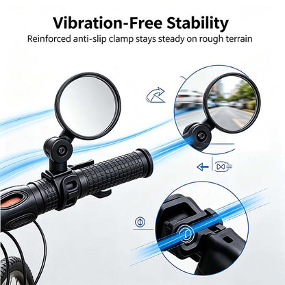 2 Counts, Bicycle Handlebar Convex Rearview Mirror, Multi-angle Adjustable Shatter Resistant🚲
