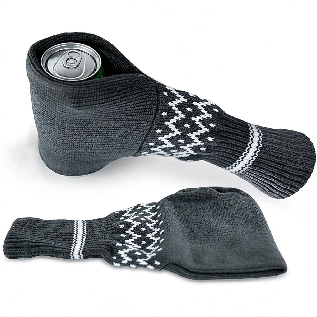 Beer Mitten Gloves - Knit Stitched Drink Mitt Holder for Beverage 🧤🍻