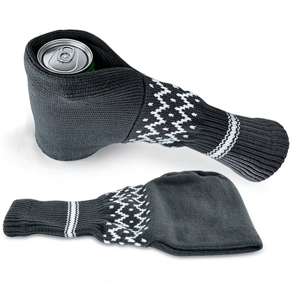 Beer Mitten Gloves - Knit Stitched Drink Mitt Holder for Beverage 🧤🍻