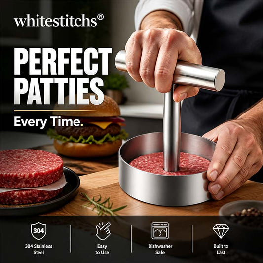 Steak Press Round Patty Mold | Food‑Grade 304 Stainless Steel Burger Patty Maker🍔🔥