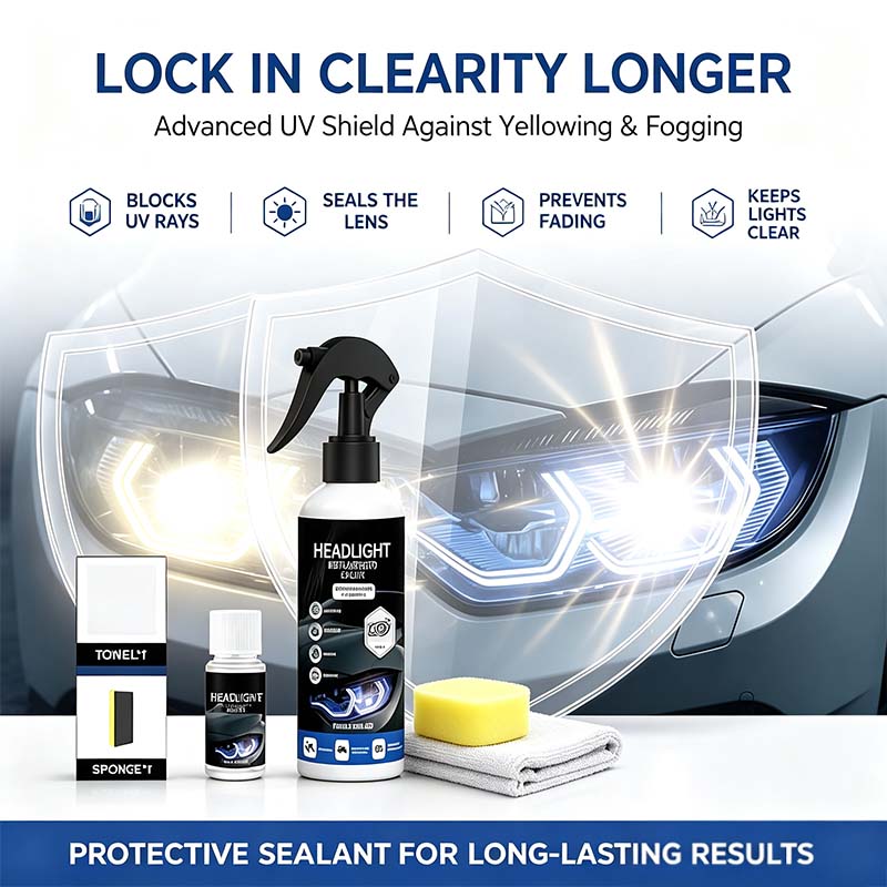 Automotive Headlight Restoration Kit: Fast & Easy Car Headlight Cleaner for Oxidized🚗
