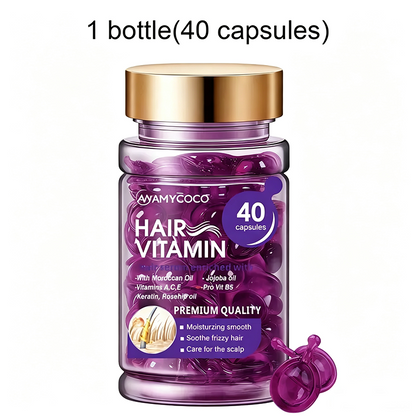 Hair Vitamin Capsules Infused with Violet Vitamins & Argan Oil for Color-Treated 💇‍♀️