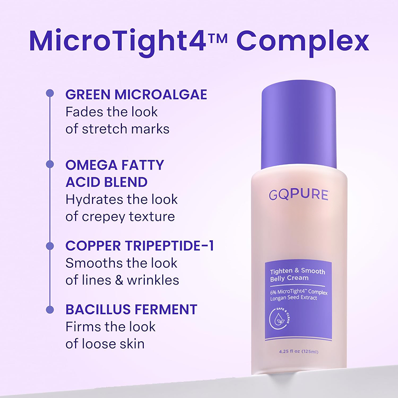 Tighten & Smooth Belly Cream, MicroTight4 Complex Body Firming Lotion for Loose Skin💜