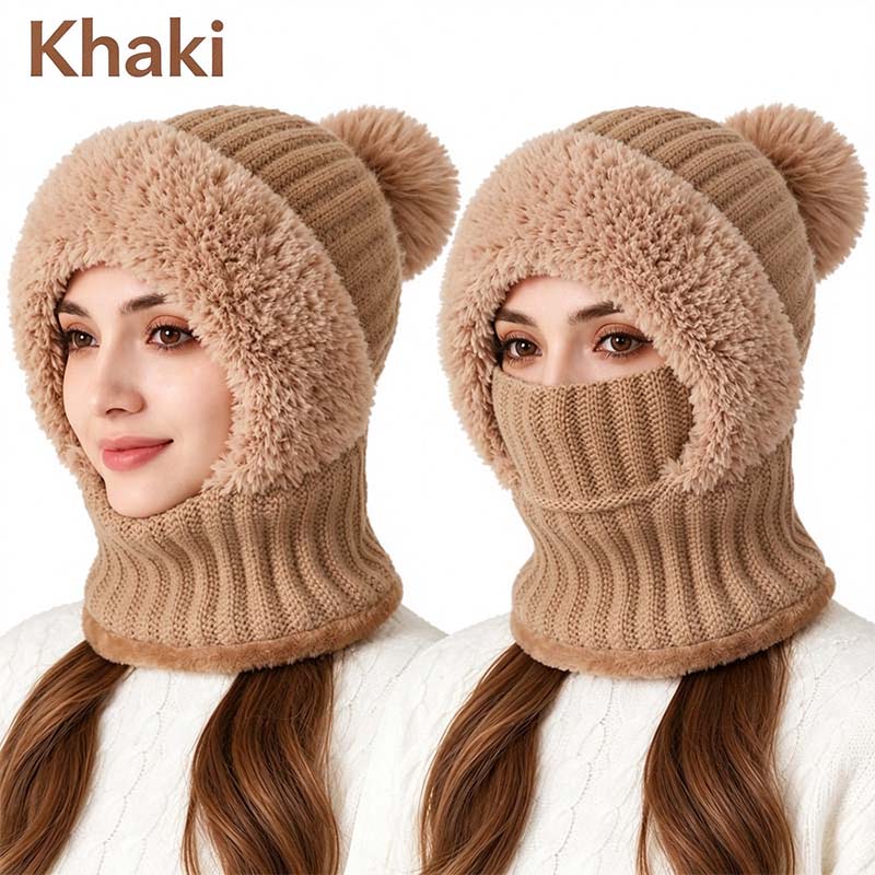 Girls' 3-in-1 Fleece Winter Balaclava - Keep Warm Face Covers & Mask 👧❄️