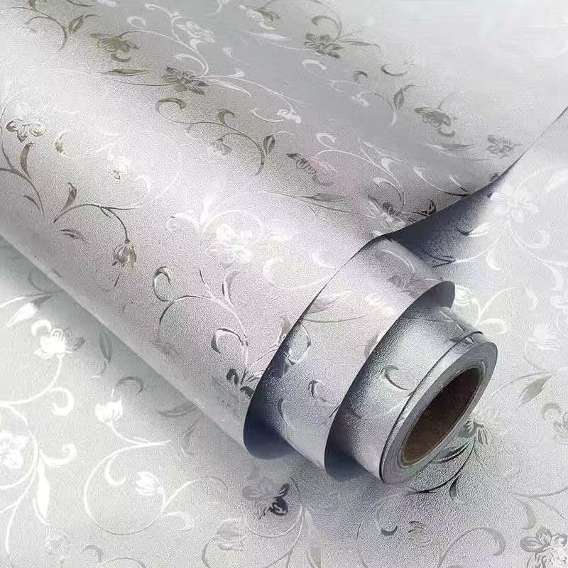 Kitchen Waterproof Oil Proof Aluminum Foil Sticker, Silver Texture Peel🧽