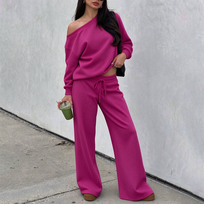 Women's Long Sleeve Jumper & Pants, 2 Piece Outfit Set, Fall Basic Sweatsuit Outfits, Clothes 🧥👖