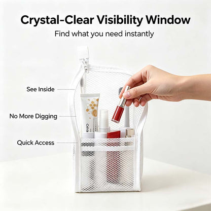 Standing Toiletry Bag Waterproof Foldable Travel Makeup Organizer🎒