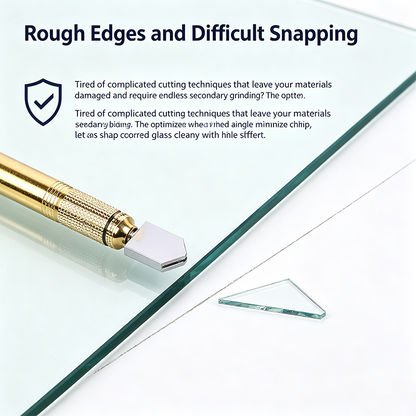 Diamond Head Glass Cutter Tool for 3-15mm Glass & Mirrors, Heavy Duty Steel Blade🛠️