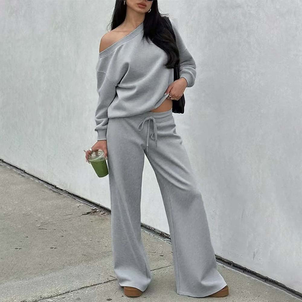 Women's Long Sleeve Jumper & Pants, 2 Piece Outfit Set, Fall Basic Sweatsuit Outfits, Clothes 🧥👖