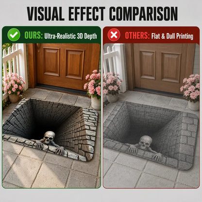 Halloween Decorations, Halloween Door Mat, Illusion Rug 3D Visual Hole Design Rug Spooky 👻