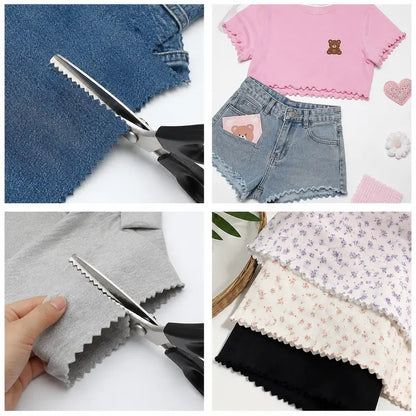 Stainless Steel Zig Zag Scissors with Serrated Teeth - Perfect for DIY Crafts✂️ ✨