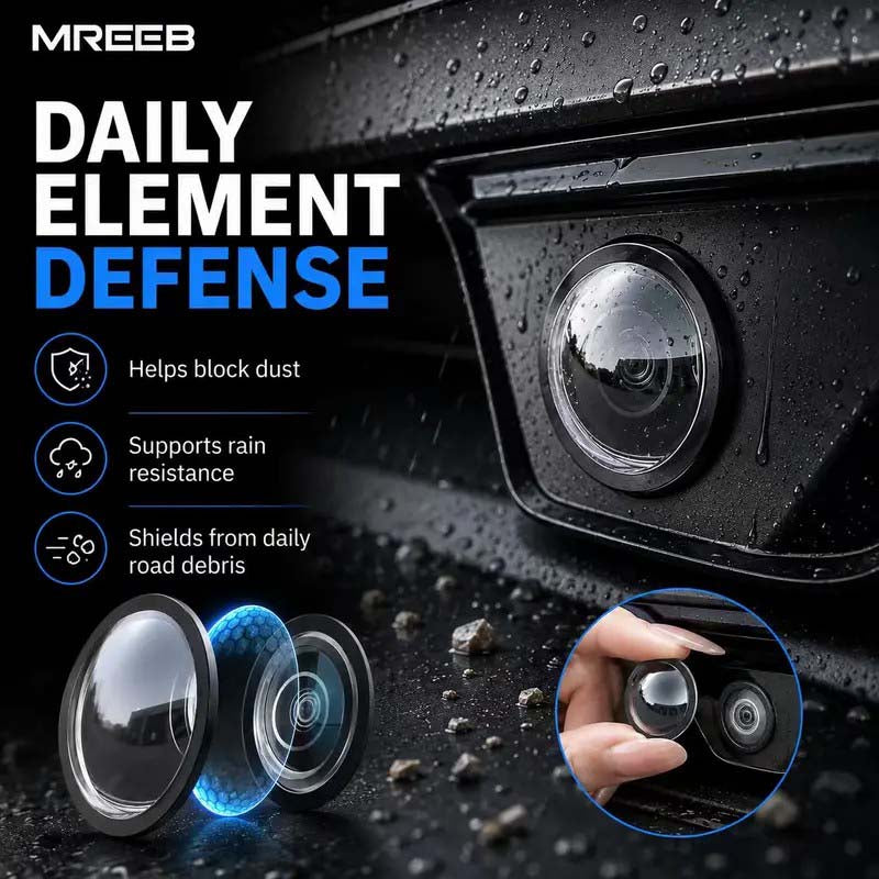 2Pcs Mirror Shape 360 Panoramic Rearview Car Camera Lens Cover🚗📷