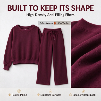 Women's Long Sleeve Jumper & Pants, 2 Piece Outfit Set, Fall Basic Sweatsuit Outfits, Clothes 🧥👖