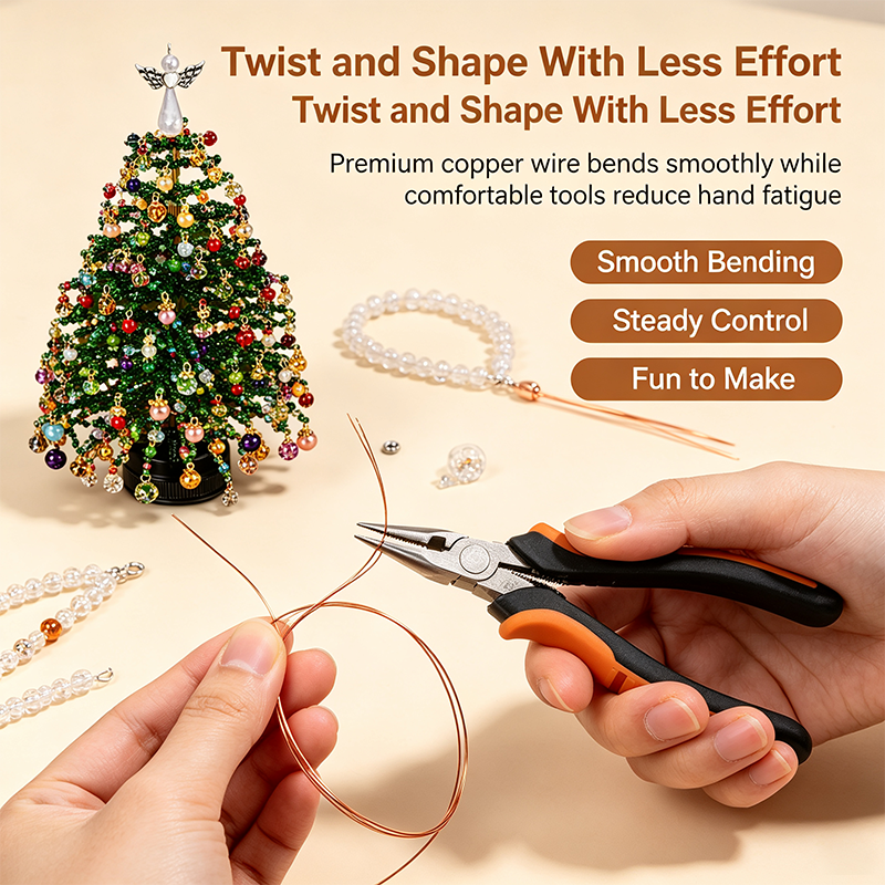 DIY Beaded Christmas Tree Kit, Hand‑Made Mini Crystal Bead Xmas Tree Craft Set🎄✨