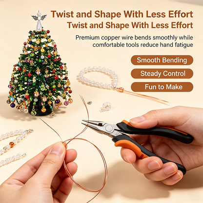 DIY Beaded Christmas Tree Kit, Hand‑Made Mini Crystal Bead Xmas Tree Craft Set🎄✨