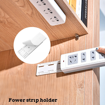 Adhesive Punch-Free Socket Holder, Self Adhesive Desktop Socket Fixer🔌🔒
