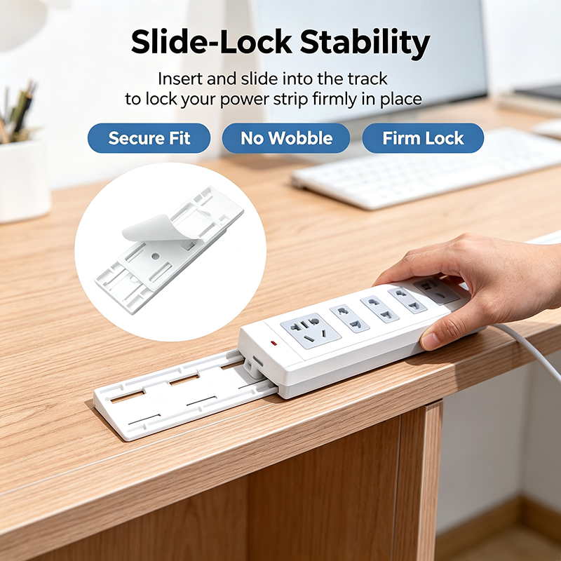 Adhesive Punch-Free Socket Holder, Self Adhesive Desktop Socket Fixer🔌🔒