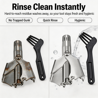 Manual Nose Hair Trimmer,Stainless Steel,Waterproof,No Battery Needed👃🧽