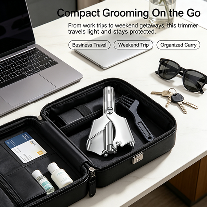 Manual Nose Hair Trimmer,Stainless Steel,Waterproof,No Battery Needed👃🧽