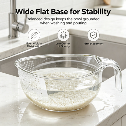 Aesthetic Multifunctional Rice Strainer with Handle🙌
