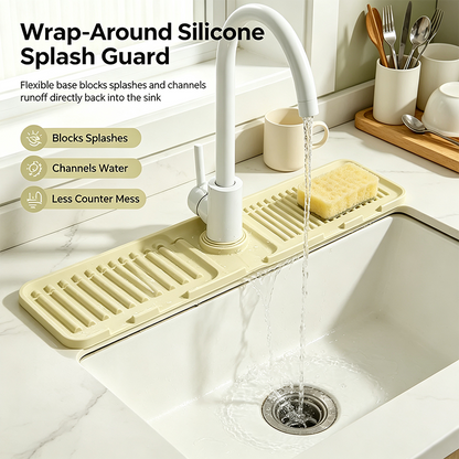Tap Mat for Kitchen Sink, Splash Guard, Silicone Drying Mat, Quick Drying Stone Sink Tray🪨🌊
