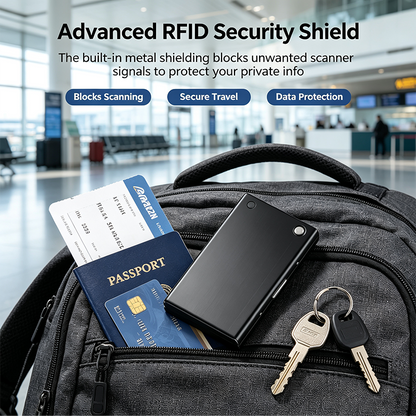 Men's Minimalist RFID Blocking Metal Card Holder Wallet💳