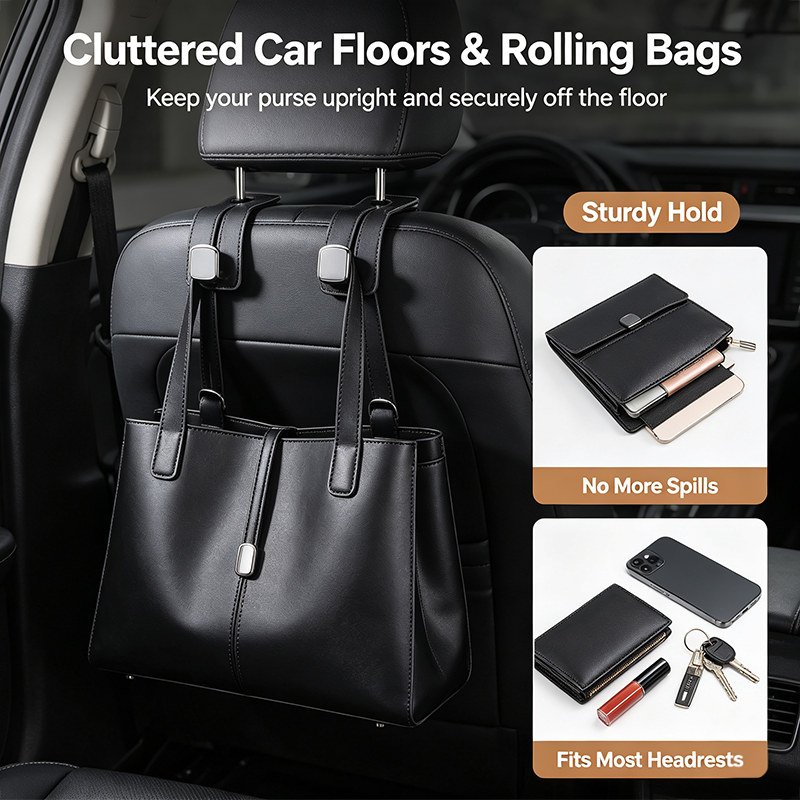 Car Purse Hook Purse Hook for Car Seats Headrest Car Seat Hooks,Heavy Duty Vehicle Organizer👜