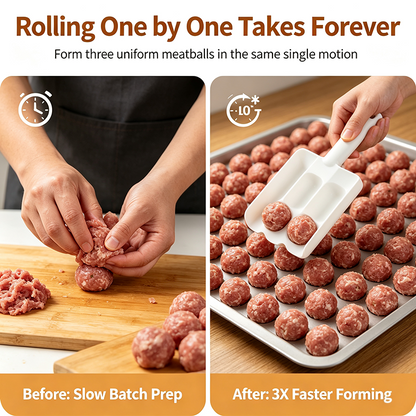Creative Kitchen Triple Meatball Maker, Meatball Shaper Kitchen Triple Meat Tenderiser Meat Baller🥣