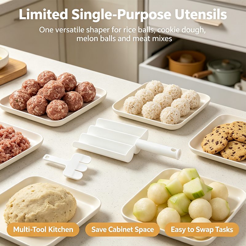 Creative Kitchen Triple Meatball Maker, Meatball Shaper Kitchen Triple Meat Tenderiser Meat Baller🥣