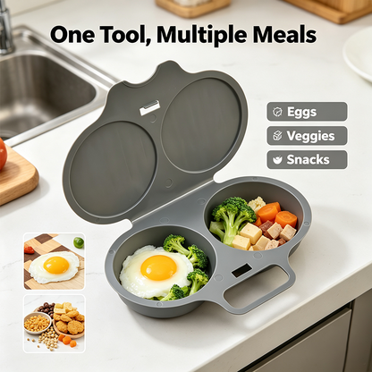 2-Pack Easy-To-Clean Microwave Omelette Maker, Multifunctional Egg Poacher, Non-Stick🍳