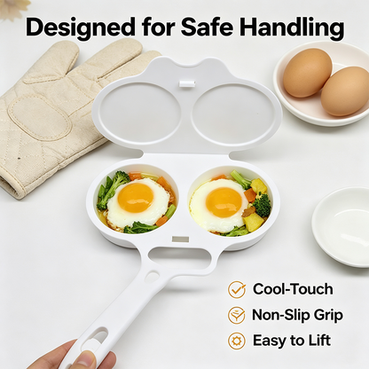 2-Pack Easy-To-Clean Microwave Omelette Maker, Multifunctional Egg Poacher, Non-Stick🍳