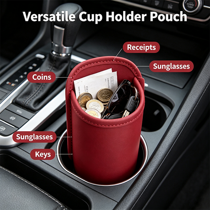 Car Cup Holder Accessory, Multi-Purpose Drink & Water Bottle Storage Pouch🚗
