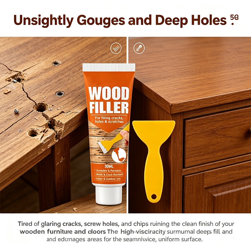 Wood Filler for Cracks and Holes🖌️
