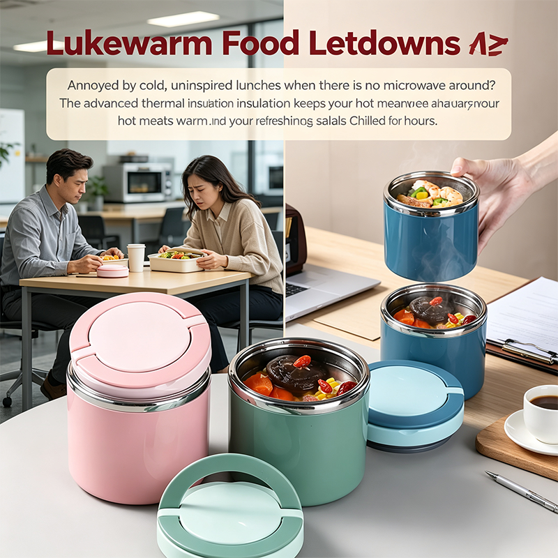 Stainless Steel Bento Style Boxed Lunch Box with Handle - Leakproof, Stackable🍱