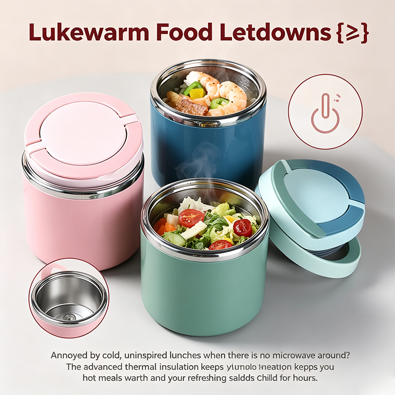 Stainless Steel Bento Style Boxed Lunch Box with Handle - Leakproof, Stackable🍱