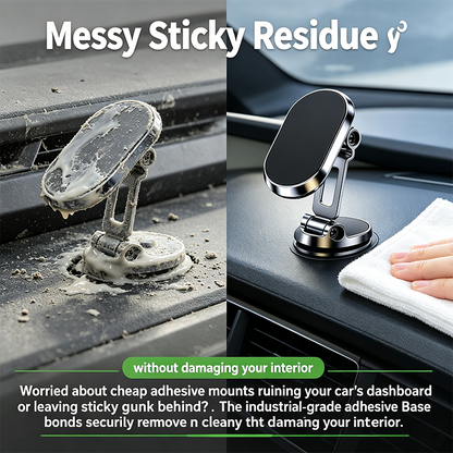 Foldable Metal Magnetic Car Phone Holder - 360° Rotating📱