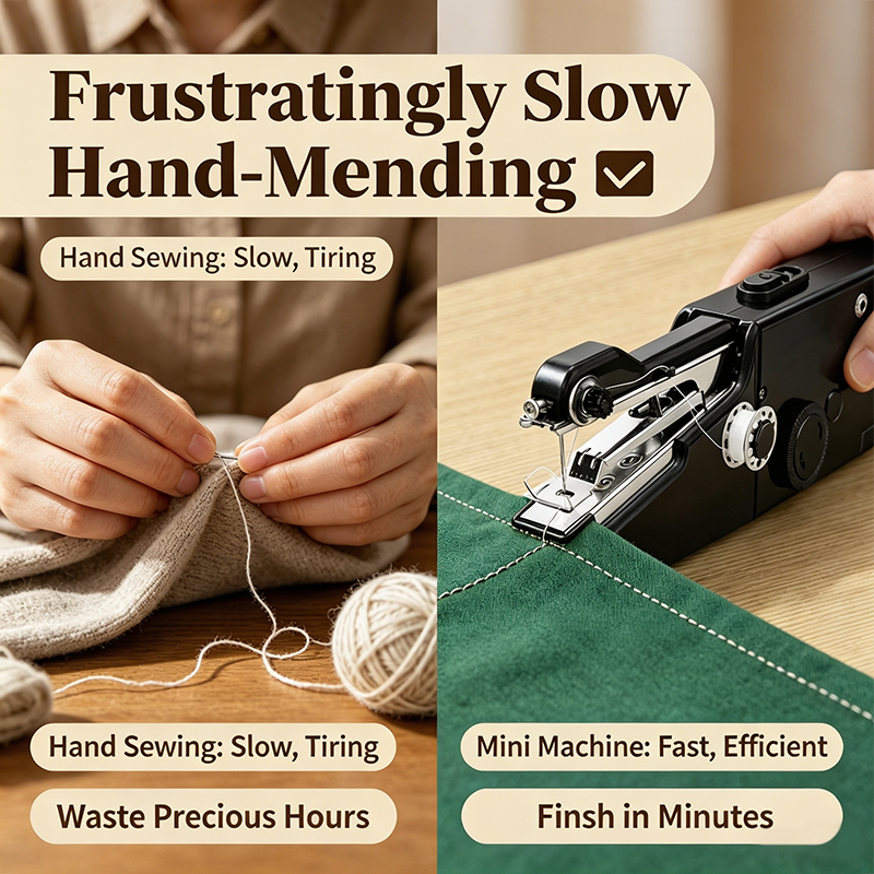 Portable Miniature Handheld Sewing Machine - Beginner-Simple Operation🧵