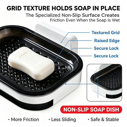 Wall Mounted Double-Layer Soap Bar Holder with Drainage Holes - Bathroom Accessory🧼