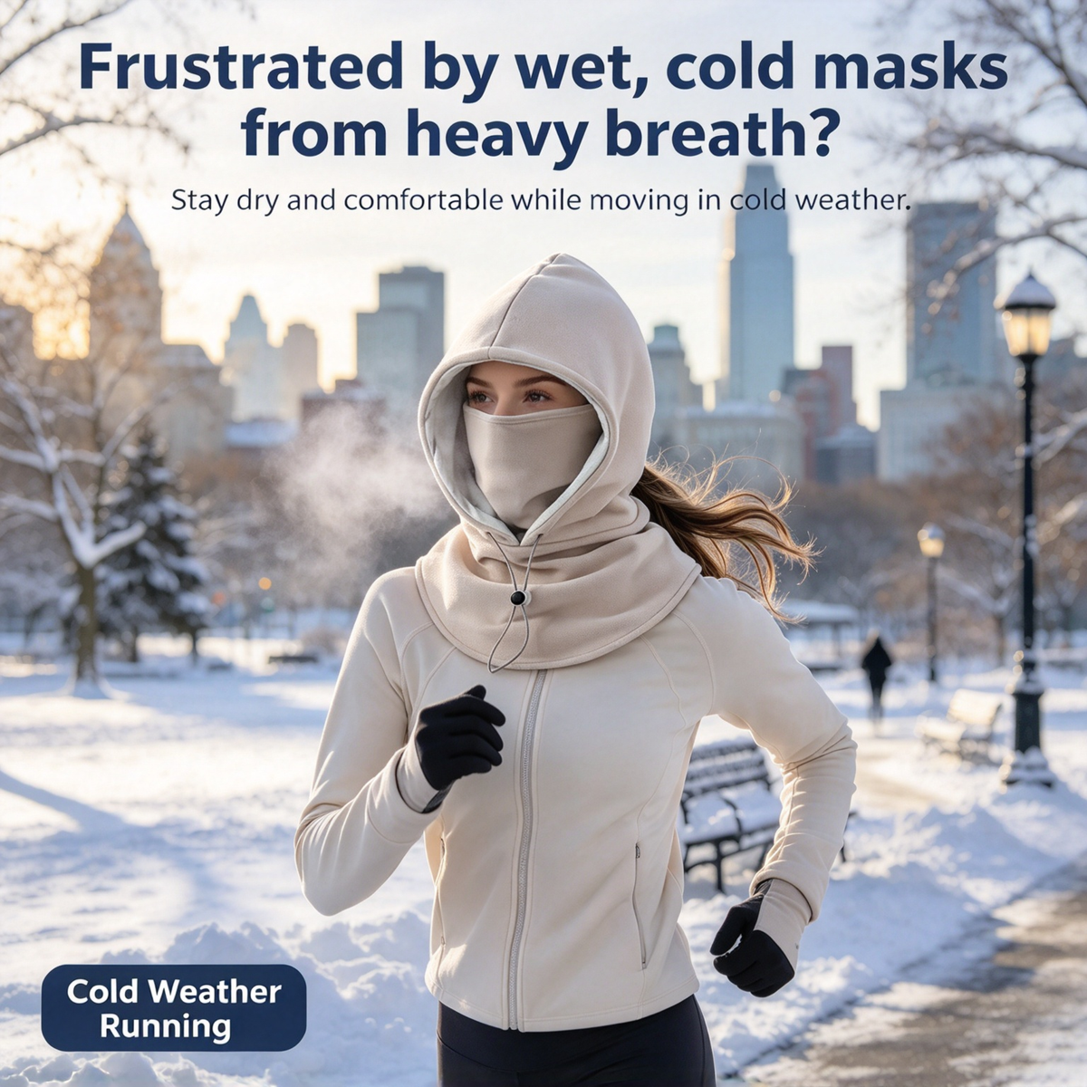 2-Piece Integrated Flannel Warm Face Mask and Hat, Windproof and Warm🌬️